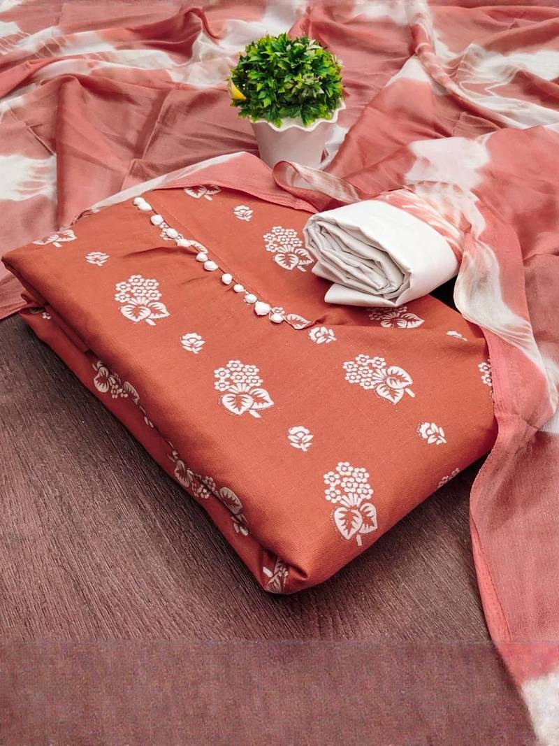 Printed Unstitched Dress Material