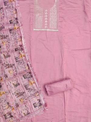 embroidered unstitched dress material 3