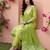 Green printed pure cotton kurta trouser dupatta set