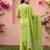 Green printed pure cotton kurta trouser dupatta set