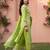 Green printed pure cotton kurta trouser dupatta set