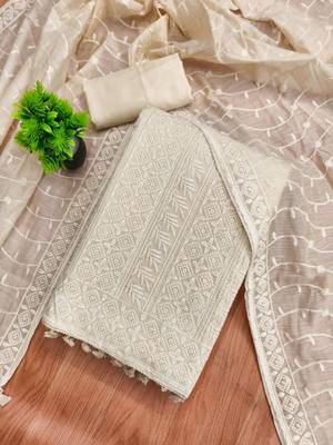 embroidered unstitched dress material 1