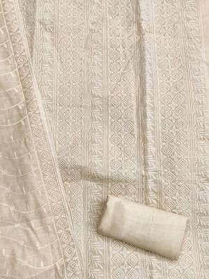 embroidered unstitched dress material 3