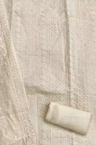 embroidered unstitched dress material