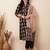 Black printed pure cotton kurta trouser dupatta set