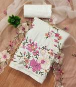 embroidered unstitched dress material