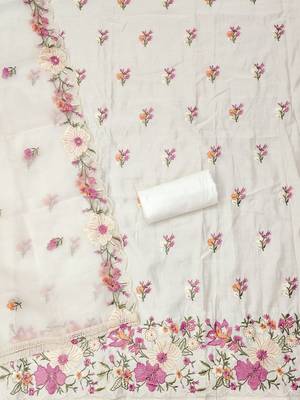 embroidered unstitched dress material 3