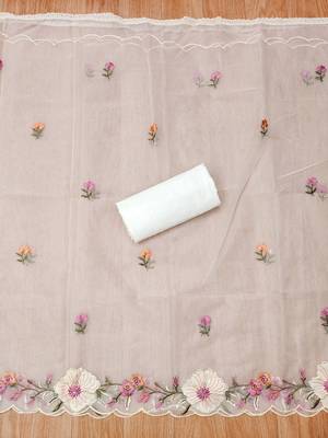 embroidered unstitched dress material 4