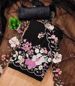 embroidered unstitched dress material