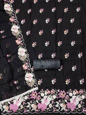 embroidered unstitched dress material 3