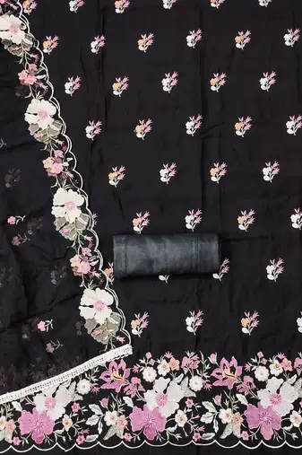 embroidered unstitched dress material