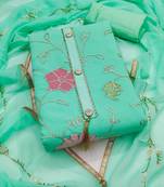 floral embroidered georgette unstitched dress material