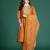 Mustard printed pure cotton kurta trouser dupatta set