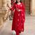 Red embroidered silk blend kurta trouser dupatta set