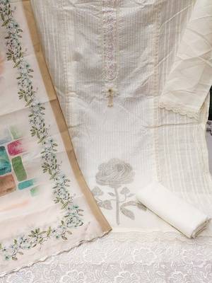 embroidered semi-stitched dress material 2