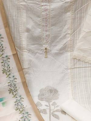 embroidered semi-stitched dress material 3