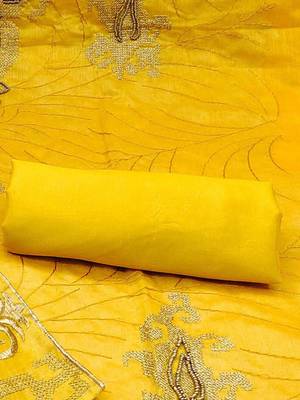 ethnic embroidered unstitched dress material 4