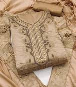 embroidered beads & stones unstitched dress material