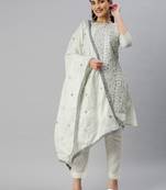 embroidered cotton unstitched dress material