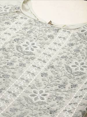 embroidered cotton unstitched dress material 2