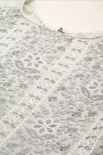 embroidered cotton unstitched dress material