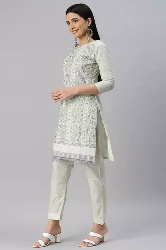 embroidered cotton unstitched dress material
