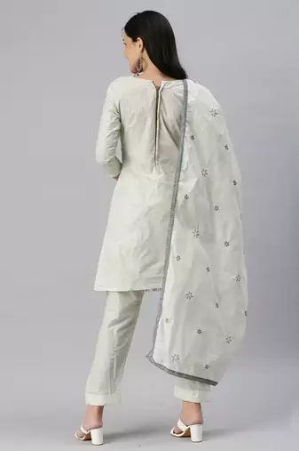 embroidered cotton unstitched dress material