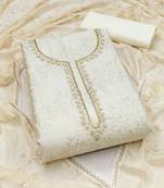 floral embroidered sequinned unstitched dress material