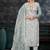 Sea Green & Sea Green Embroidered Organza Unstitched Dress Material