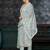 Sea Green & Sea Green Embroidered Organza Unstitched Dress Material