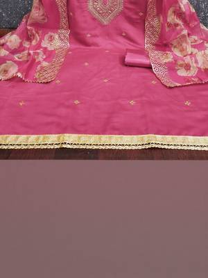 women roman silk codding work unstitched dress material 4