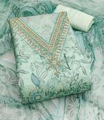 embroidered organza unstitched dress material