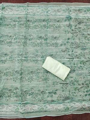 embroidered organza unstitched dress material 3