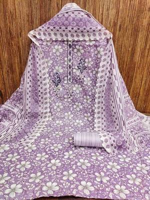 floral printed unstitched dress material 2