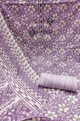 floral printed unstitched dress material