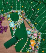 embroidered unstitched dress material