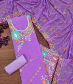 embroidered unstitched dress material