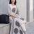 Off white printed pure cotton kurta trouser dupatta set