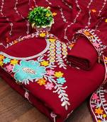 embroidered unstitched dress material