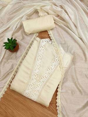 embroidered unstitched dress material 1