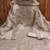 Floral Embroidered Thread Work Organza Unstitched Dress Material