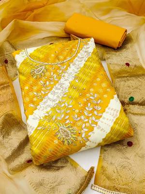 embroidered unstitched dress material 1