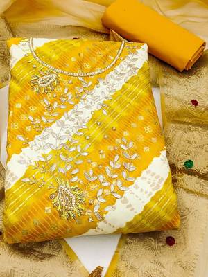 embroidered unstitched dress material 2