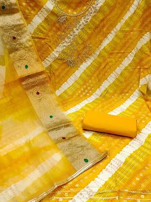 embroidered unstitched dress material 3
