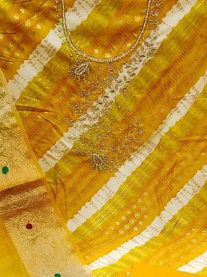 embroidered unstitched dress material 4