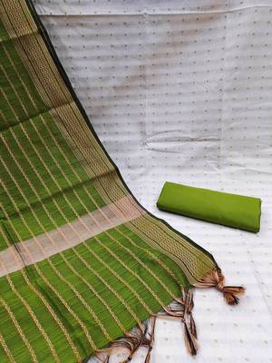 geometric woven design unstitched dress material 3