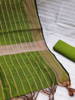 geometric woven design unstitched dress material 4