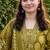 Green printed pure cotton kurta trouser dupatta set