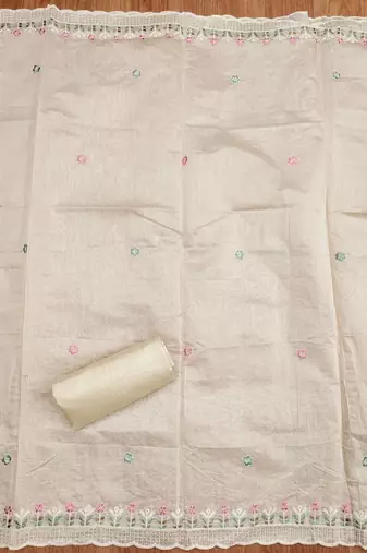 embroidered unstitched dress material