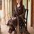 Black printed pure cotton kurta trouser dupatta set